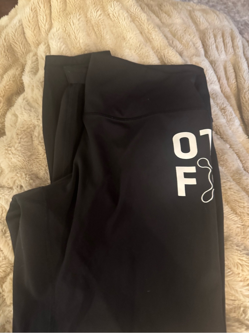 lululemon athletica Black Leggings with White Side Graphic